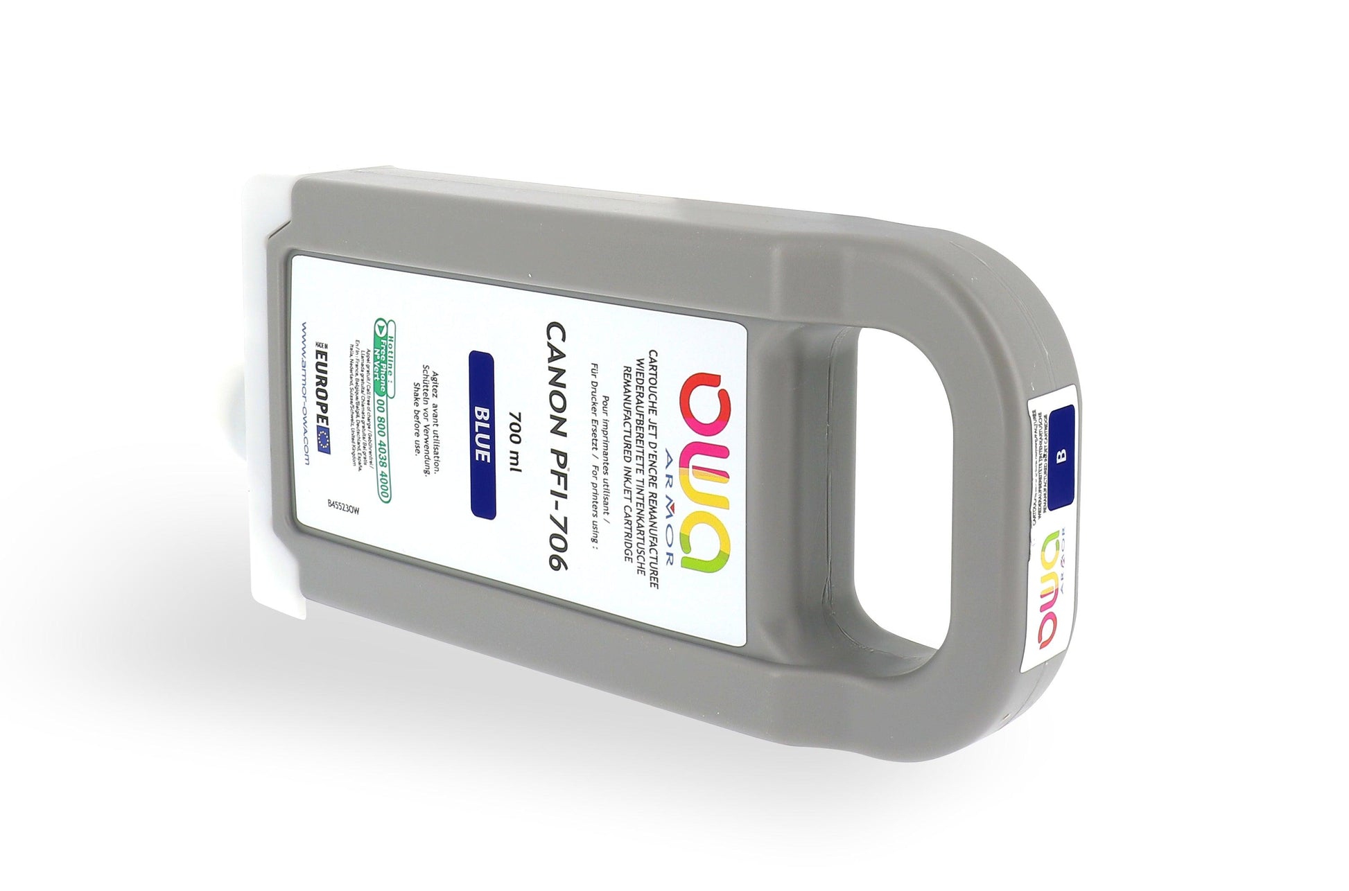 CANON PFI-706 - cartouche d'encre traceur remanufacturée OWA pour CANON - Bleu - Cartouchify