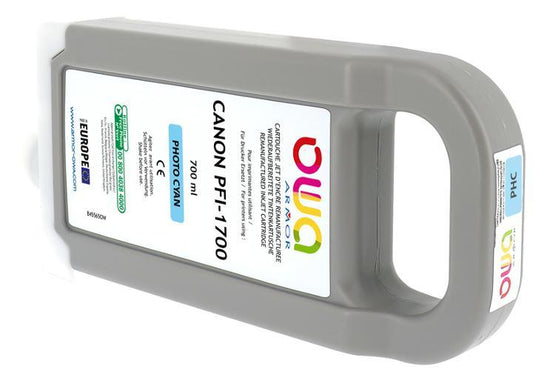 CANON PFI-1700 - cartouche d'encre traceur remanufacturée OWA pour CANON - Cyan Clair - Cartouchify