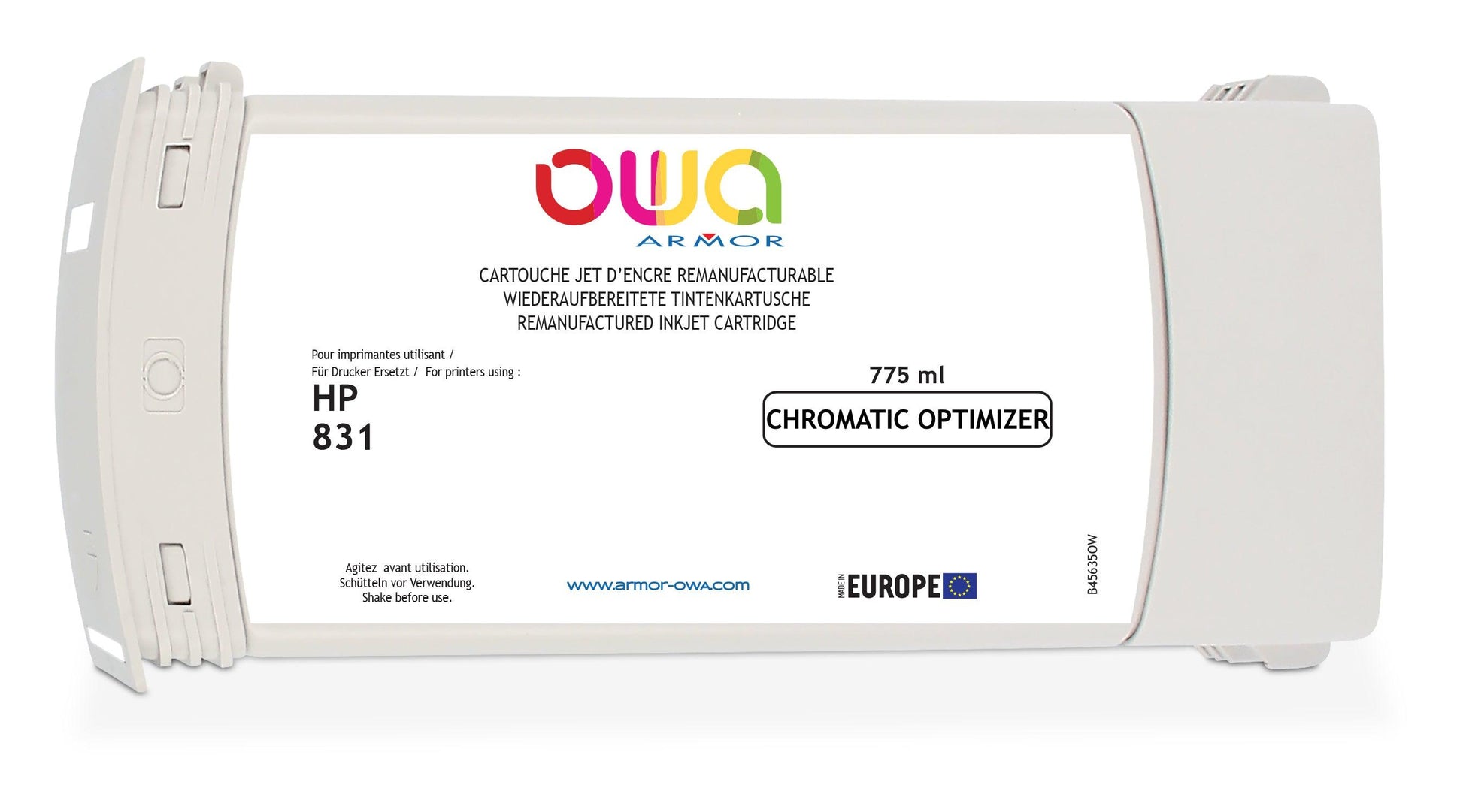 HP 831 - cartouche d'encre traceur remanufacturée OWA pour HP - Translucide - Cartouchify