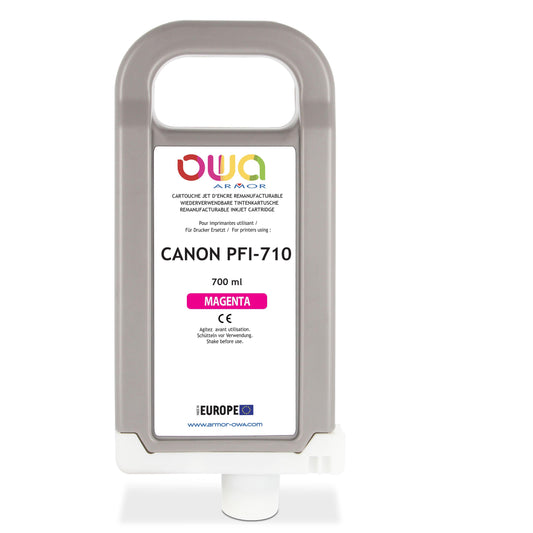 CANON PFI-710 - cartouche d'encre traceur remanufacturable OWA pour CANON - Magenta - Cartouchify
