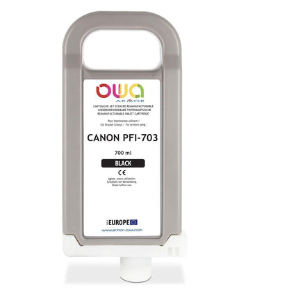 CANON PFI-703 - cartouche d'encre traceur remanufacturable OWA pour CANON - Noir - Cartouchify