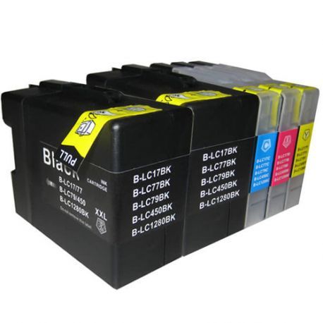 Brother LC1280XLRBWBPDR Cartouche Pack 4 Couleurs compatible · Premier Prix