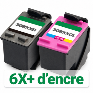 HP 308E Cartouche Pack 4 Couleurs compatible équivalent à 6L6S6UE · Premier Prix
