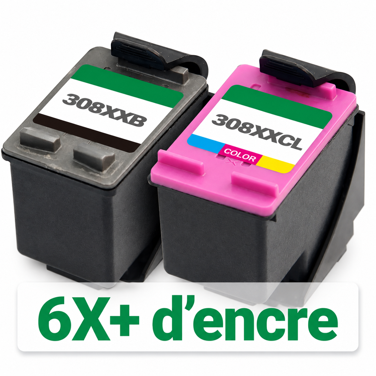 HP 308E Cartouche Pack 4 Couleurs compatible équivalent à 6L6S6UE · Premier Prix