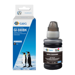 Canon GI-590 BK Bouteille encre Noir compatible équivalent à 1603C001 · Premier Prix