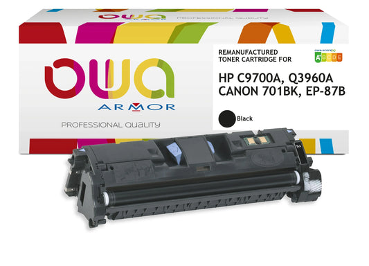 HP Q3960A, CANON EP-87BK, HP C9700A, CANON 701BK - Cartouche laser compatible - Noir - Cartouchify