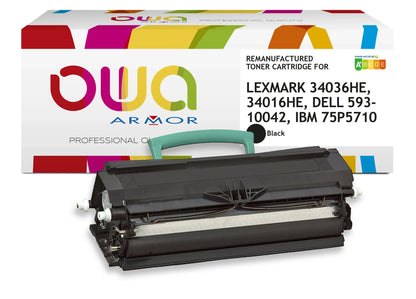LEXMARK 34036HE, 34016HE, DELL 593-10042, IBM 75P5710 - Cartouche laser compatible - haute capacité - Noir - Cartouchify