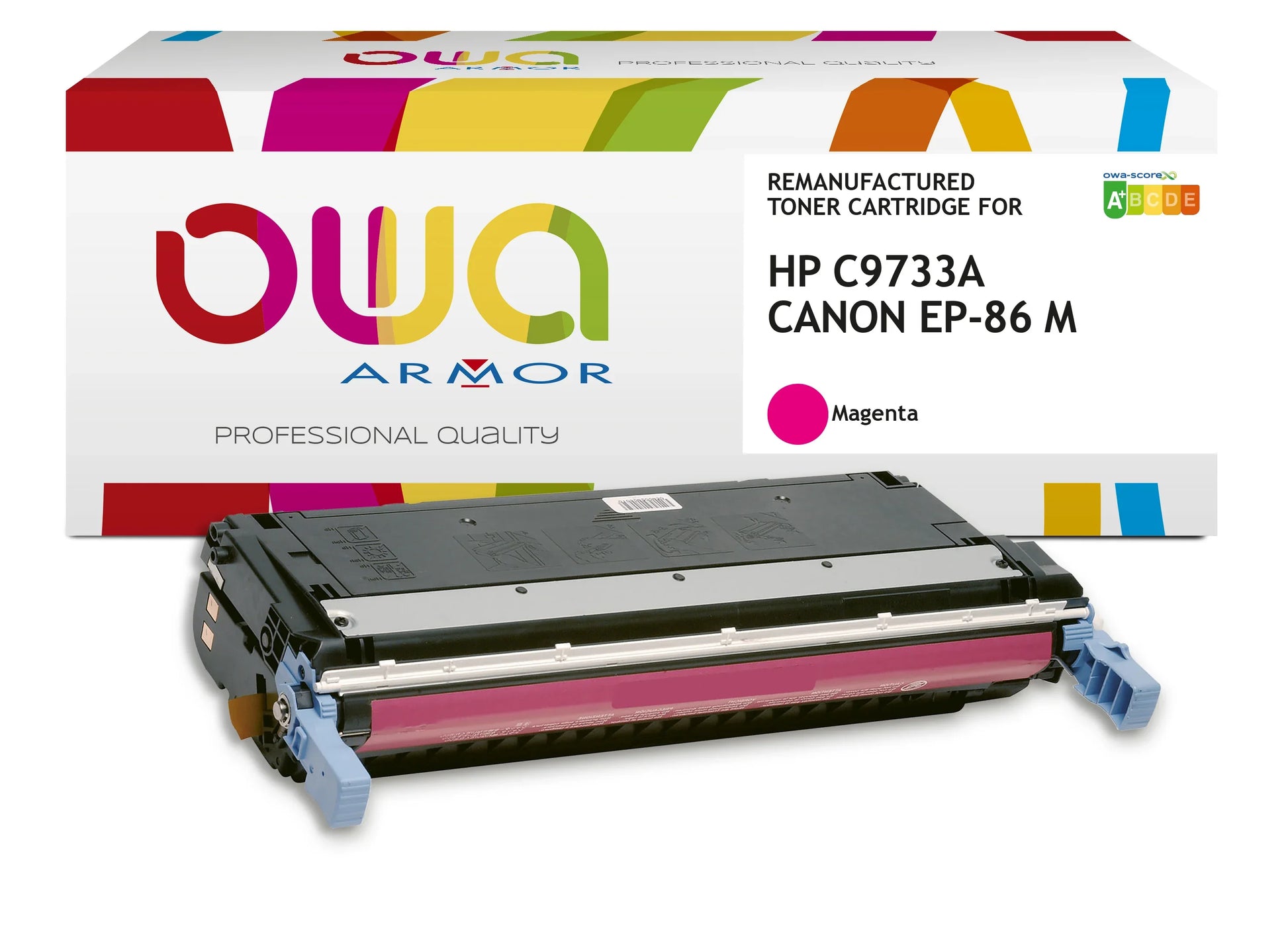 HP C9733A, CANON EP-86 M - toner remanufacturé OWA pour HP et CANON - Magenta - Cartouchify