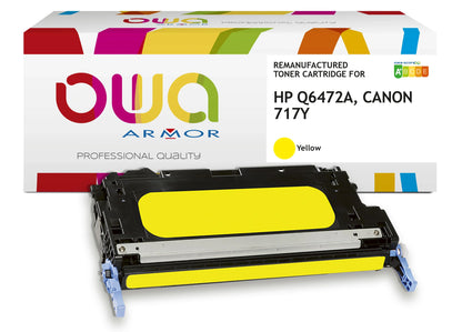 HP Q6472A, CANON 717Y - Cartouche laser compatible - Jaune - Cartouchify