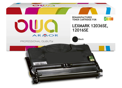 LEXMARK 12036SE, 12016SE - Cartouche laser compatible - Noir - Cartouchify