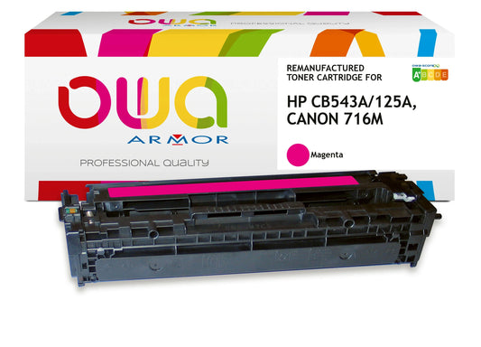 CANON 716M, HP CB543A - toner remanufacturé OWA pour CANON - Magenta - Cartouchify