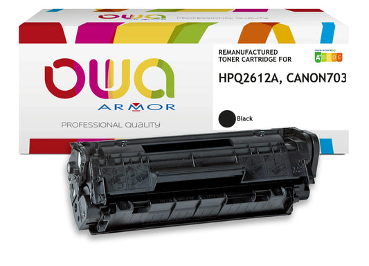 HP Q2612A, CANON 703 Jumbo - Cartouche laser compatible - extra haute capacité - Noir - Cartouchify