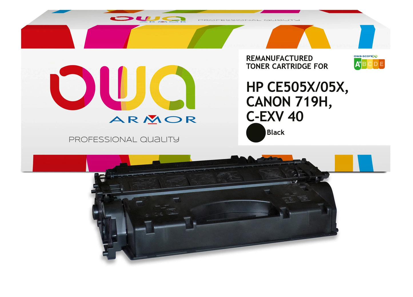 HP CE505X, CANON 719H - toner remanufacturé OWA pour HP et CANON - haute capacité - Noir - Cartouchify