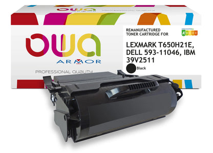LEXMARK T650H21E, DELL 593-11046, IBM 39V2511, TOSHIBA 6B000000475 - Cartouche laser compatible - haute capacité - Noir - Cartouchify