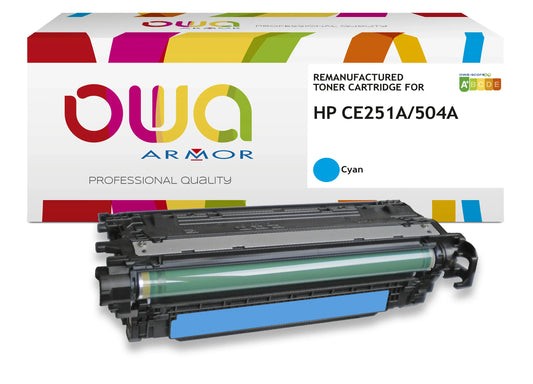 HP CE251A, CANON 723C - toner remanufacturé OWA pour HP - Cyan - Cartouchify