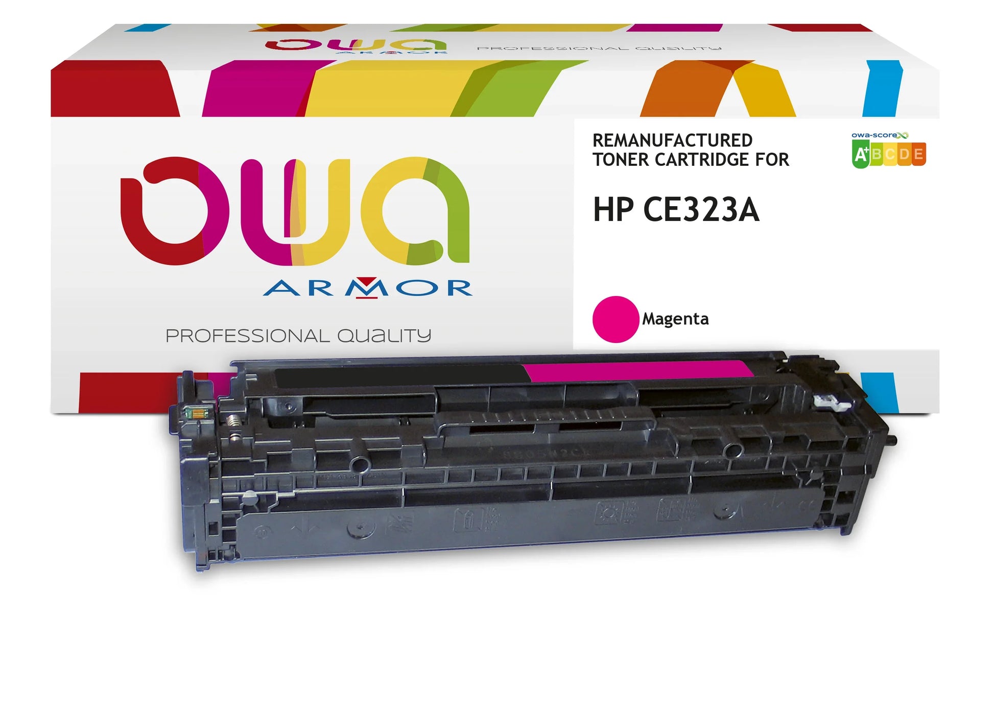 HP CE323A - toner remanufacturé OWA pour HP - Magenta - Cartouchify