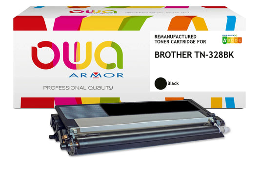BROTHER TN-328Bk - toner remanufacturé OWA pour BROTHER - haute capacité - Noir - Cartouchify