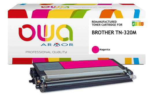 BROTHER TN-320M - toner remanufacturé OWA pour BROTHER - Magenta - Cartouchify