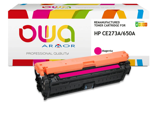 HP CE273A - toner remanufacturé OWA pour HP - Magenta - Cartouchify