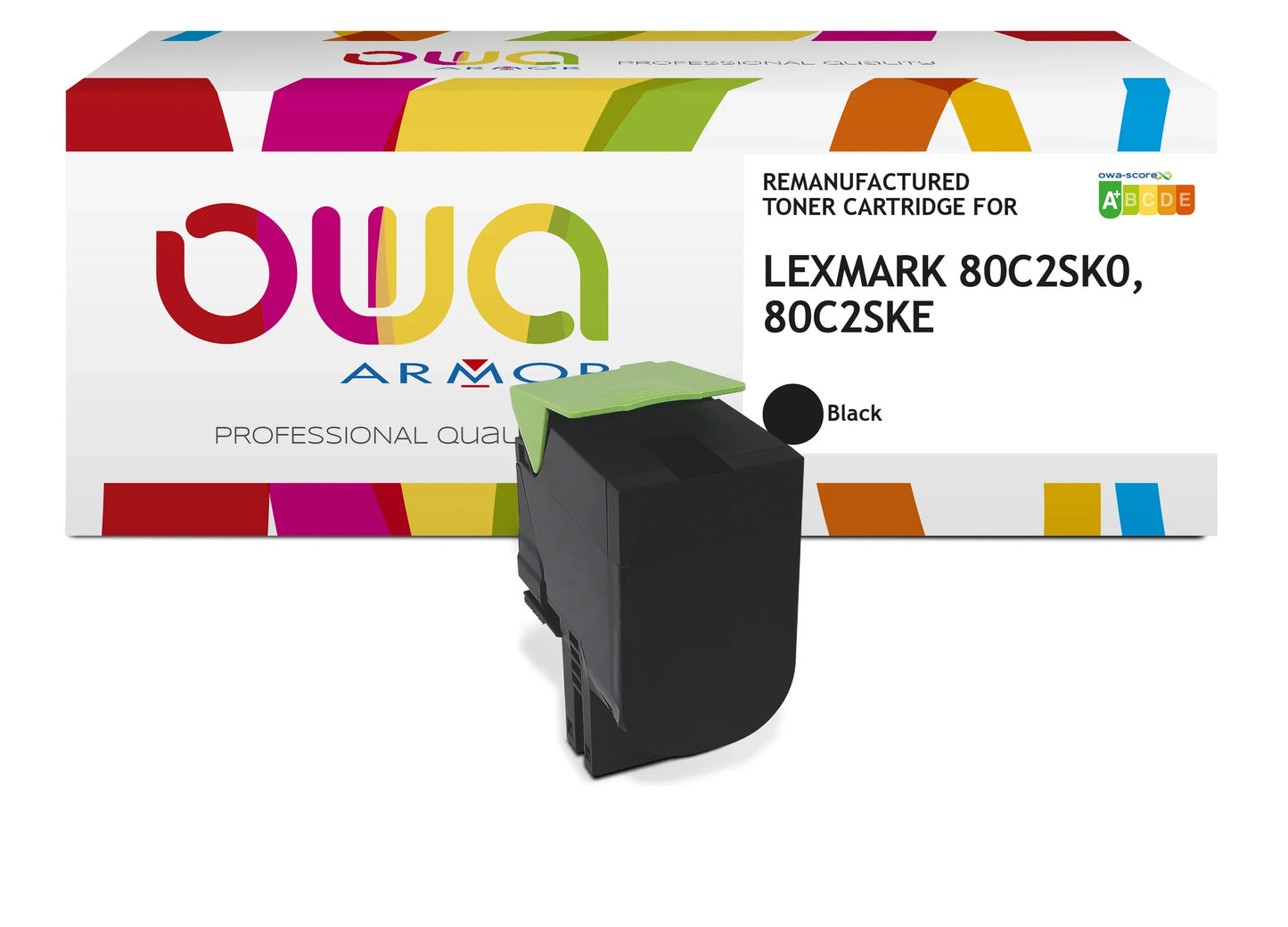 LEXMARK 80C2SKE, LEXMARK 80C2SK0 - toner remanufacturé OWA pour LEXMARK - Noir