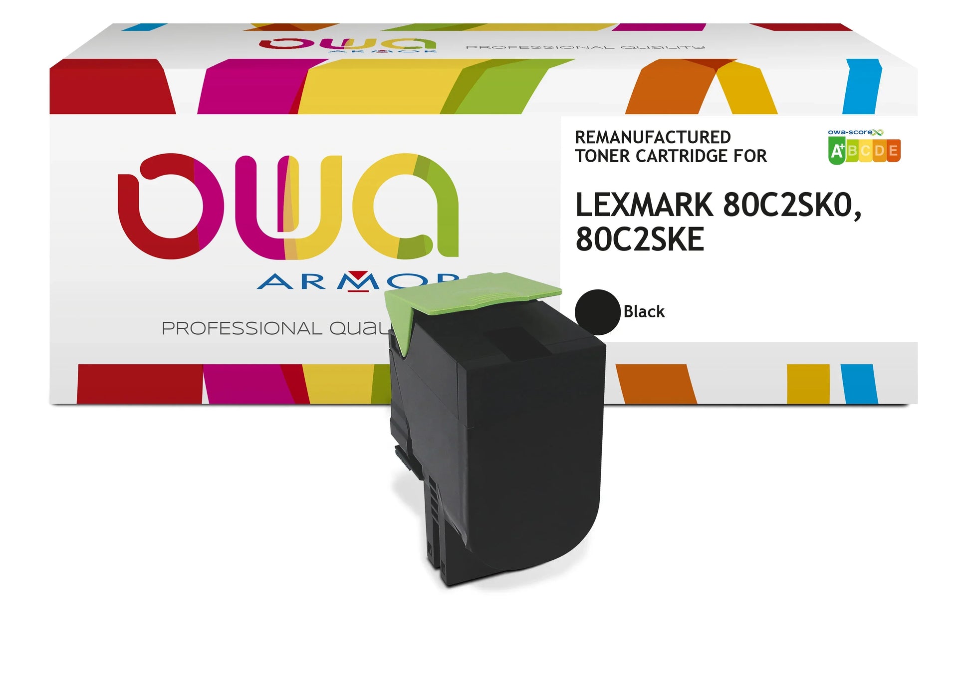 LEXMARK 80C2SKE, LEXMARK 80C2SK0 - toner remanufacturé OWA pour LEXMARK - Noir