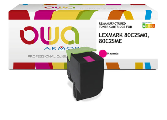 LEXMARK 80C2SME, LEXMARK 80C2SM0 - Cartouche laser compatible - Magenta - Cartouchify