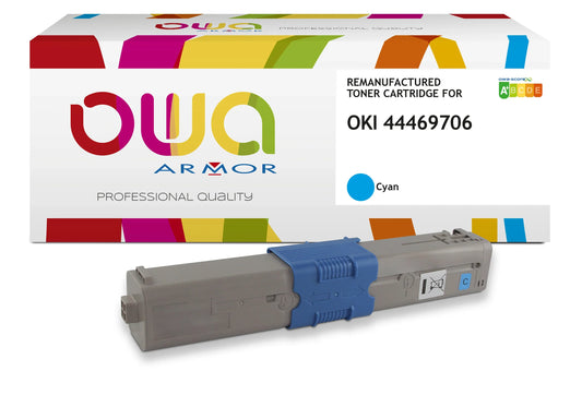 Image du oki c310 - toner remanufacturé owa pour oki - cyan