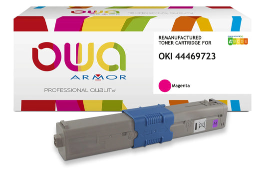 Image du oki c531 - toner remanufacturé owa pour oki - haute capacité - magenta