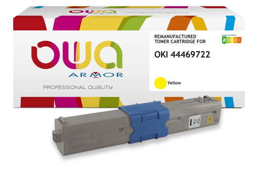 Image du oki c531 - toner remanufacturé owa pour oki - haute capacité - jaune