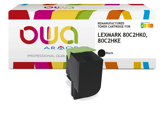 LEXMARK 80C2HKE, LEXMARK 80C2HK0 - Cartouche laser compatible - haute capacité - Noir - Cartouchify