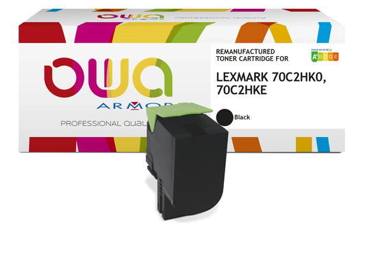 LEXMARK 70C20K0, LEXMARK 70C2HKE, LEXMARK 70C2HK0 - Cartouche laser compatible - haute capacité - Noir - Cartouchify