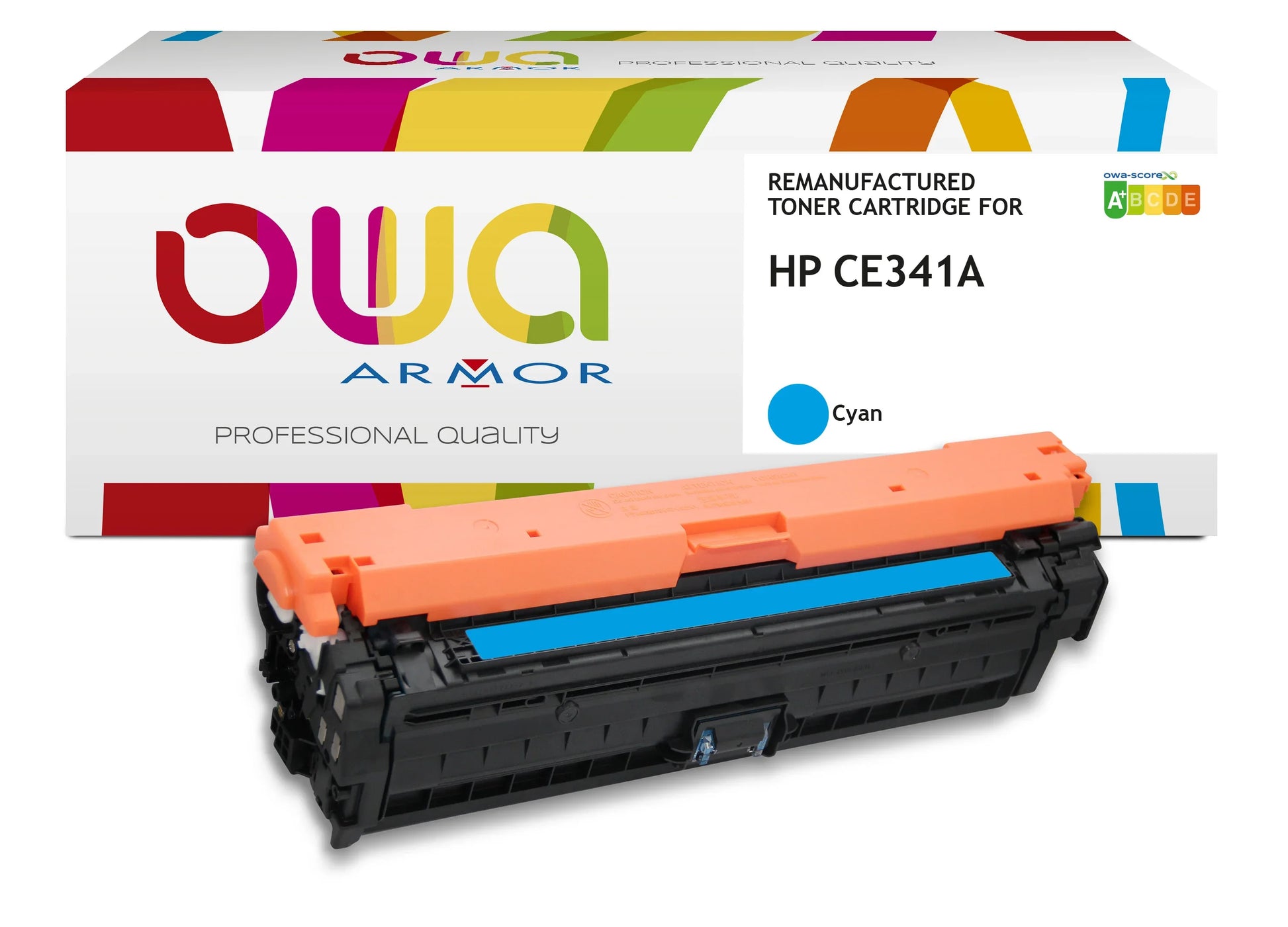 HP CE341A - toner remanufacturé OWA pour HP - Cyan - Cartouchify
