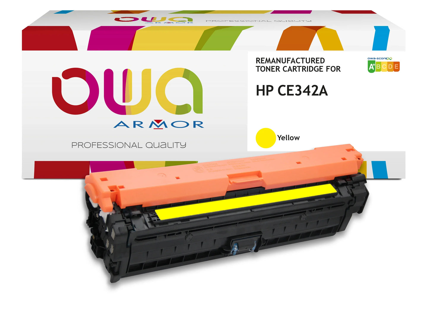 HP CE342A - toner remanufacturé OWA pour HP - Jaune - Cartouchify