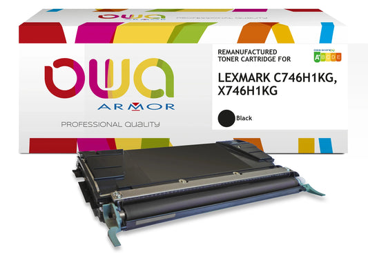 LEXMARK C746H1KG, LEXMARK X746H1KG - Cartouche laser compatible - haute capacité - Noir - Cartouchify