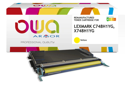 LEXMARK C748H1YG, LEXMARK X748H1YG - Cartouche laser compatible - haute capacité - Jaune - Cartouchify