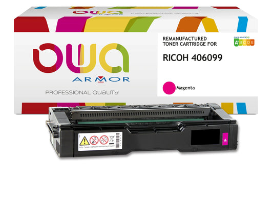 RICOH SPC220 - toner remanufacturé OWA pour RICOH - Magenta - Cartouchify