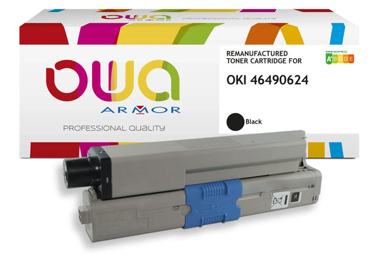 OKI 46490624 - toner remanufacturé OWA pour OKI - Noir - Cartouchify