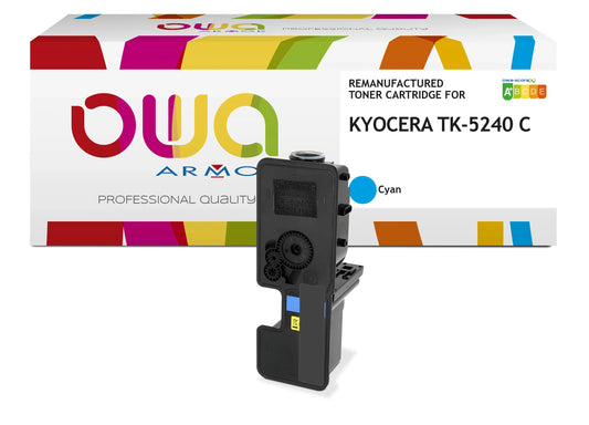 KYOCERA TK-5240 C - toner remanufacturé OWA pour KYOCERA - Cyan - Cartouchify