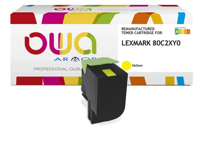 LEXMARK 80C2XY0 - Cartouche laser compatible - haute capacité - Jaune - Cartouchify