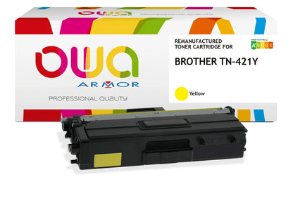 BROTHER TN-421Y - Cartouche laser compatible - Jaune - Cartouchify