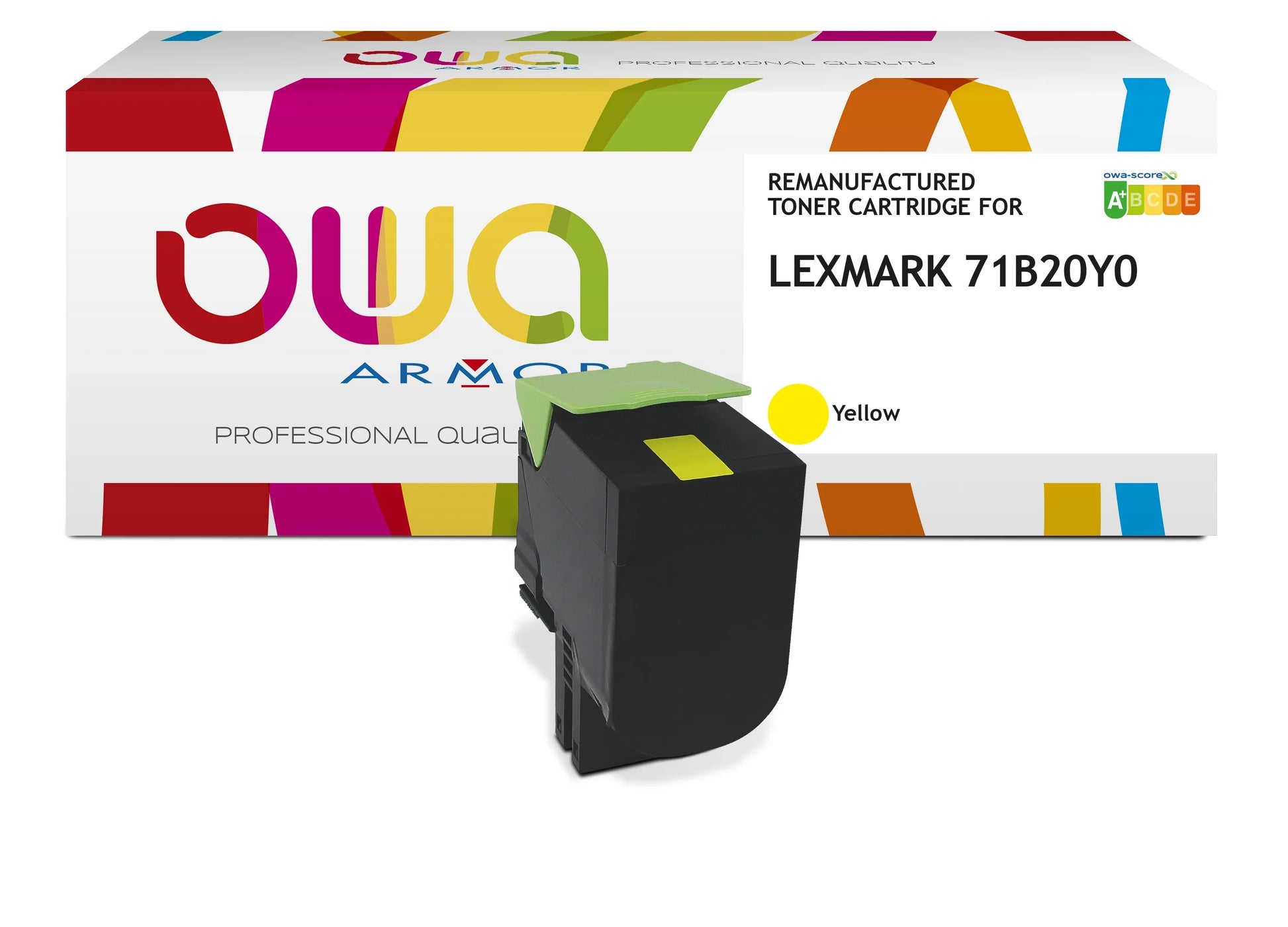 LEXMARK 71B20Y0 - Cartouche laser compatible - Jaune - Cartouchify