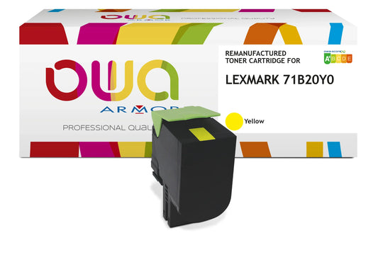 LEXMARK 71B20Y0 - Cartouche laser compatible - Jaune - Cartouchify