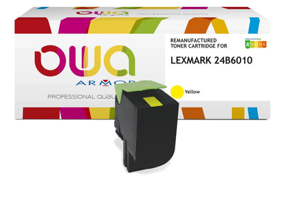 LEXMARK 24B6010 - Cartouche laser compatible - haute capacité - Jaune - Cartouchify