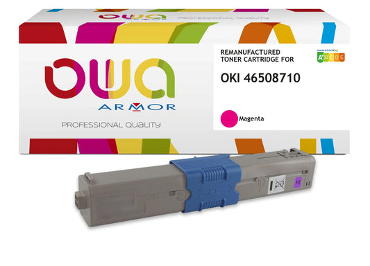 Image du oki 46508710 - toner remanufacturé owa pour oki - haute capacité - magenta