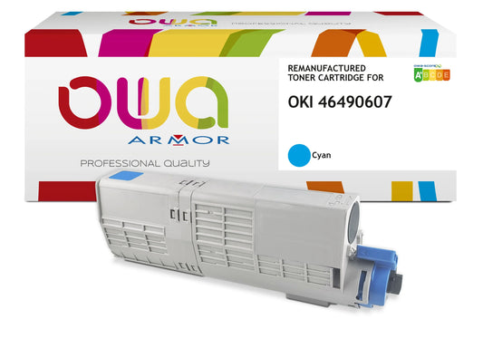 Image du oki c532 - toner remanufacturé owa pour oki - haute capacité - cyan