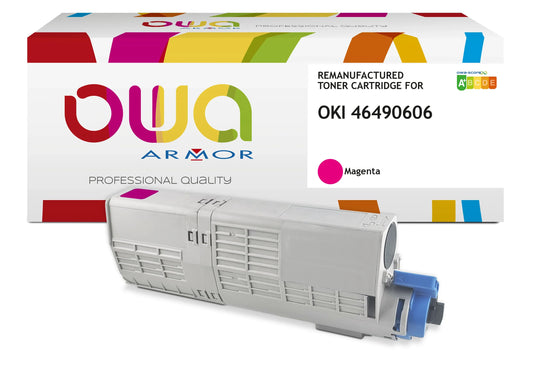 Image du oki c532 - toner remanufacturé owa pour oki - haute capacité - magenta
