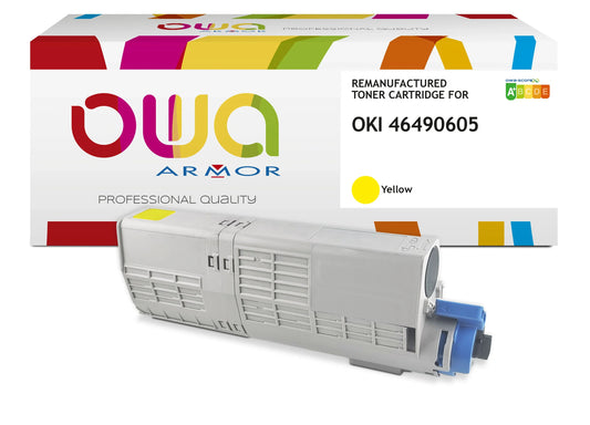 Image du oki c532 - toner remanufacturé owa pour oki - haute capacité - jaune