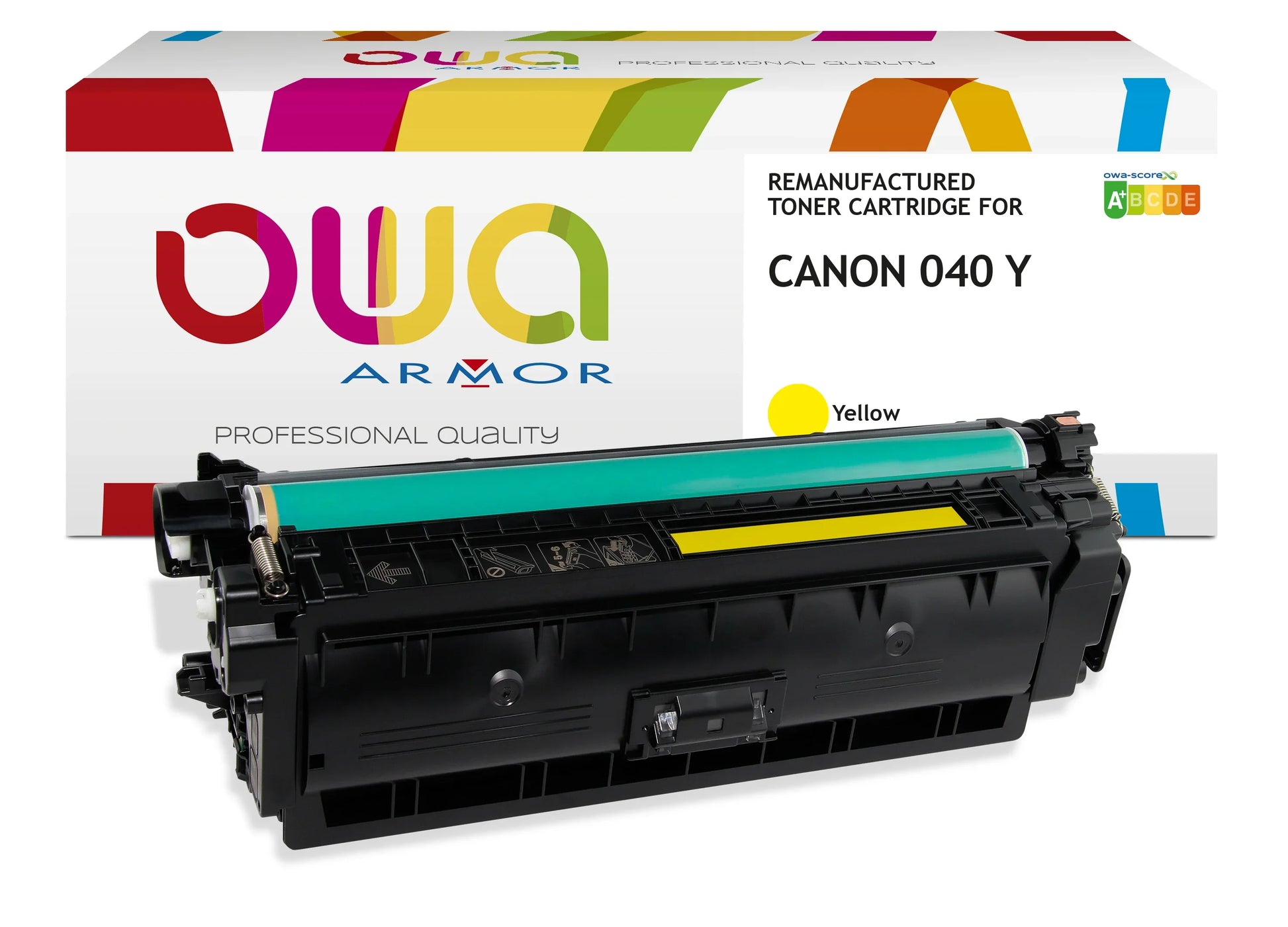 CANON 0454 C 001 - toner remanufacturé OWA pour CANON - Jaune - Cartouchify