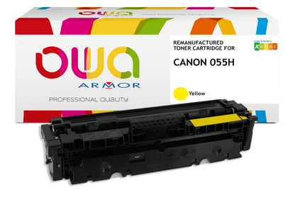 CANON 055H / T09Y   - Cartouche laser compatible - haute capacité - Jaune