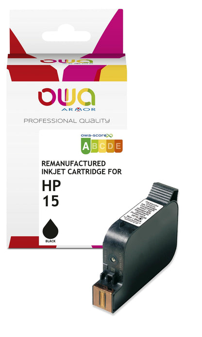 HP 15 - cartouche d'encre remanufacturée OWA pour HP - Noir - Cartouchify
